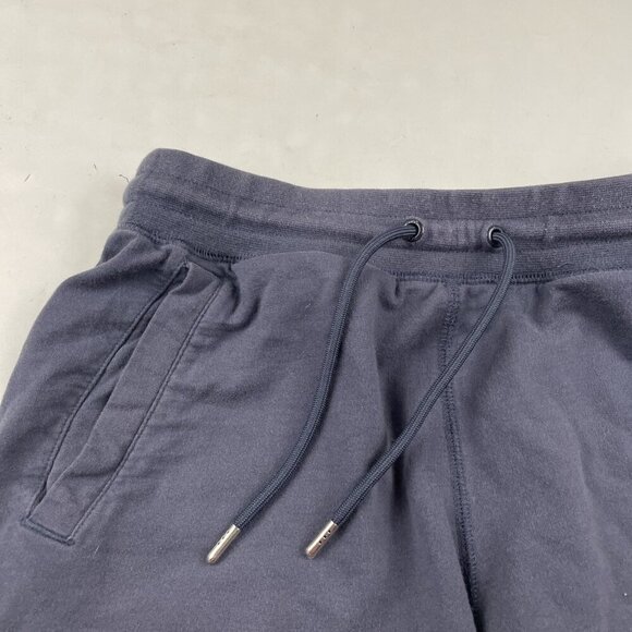 NIKE Sweat Shorts Men’s S Blue Cotton Swoosh Logo Gym Drawstring Elastic Waist - Picture 7 of 9